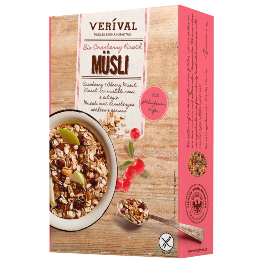 Verival Bio Cranberry-Kirsch Müsli 300g